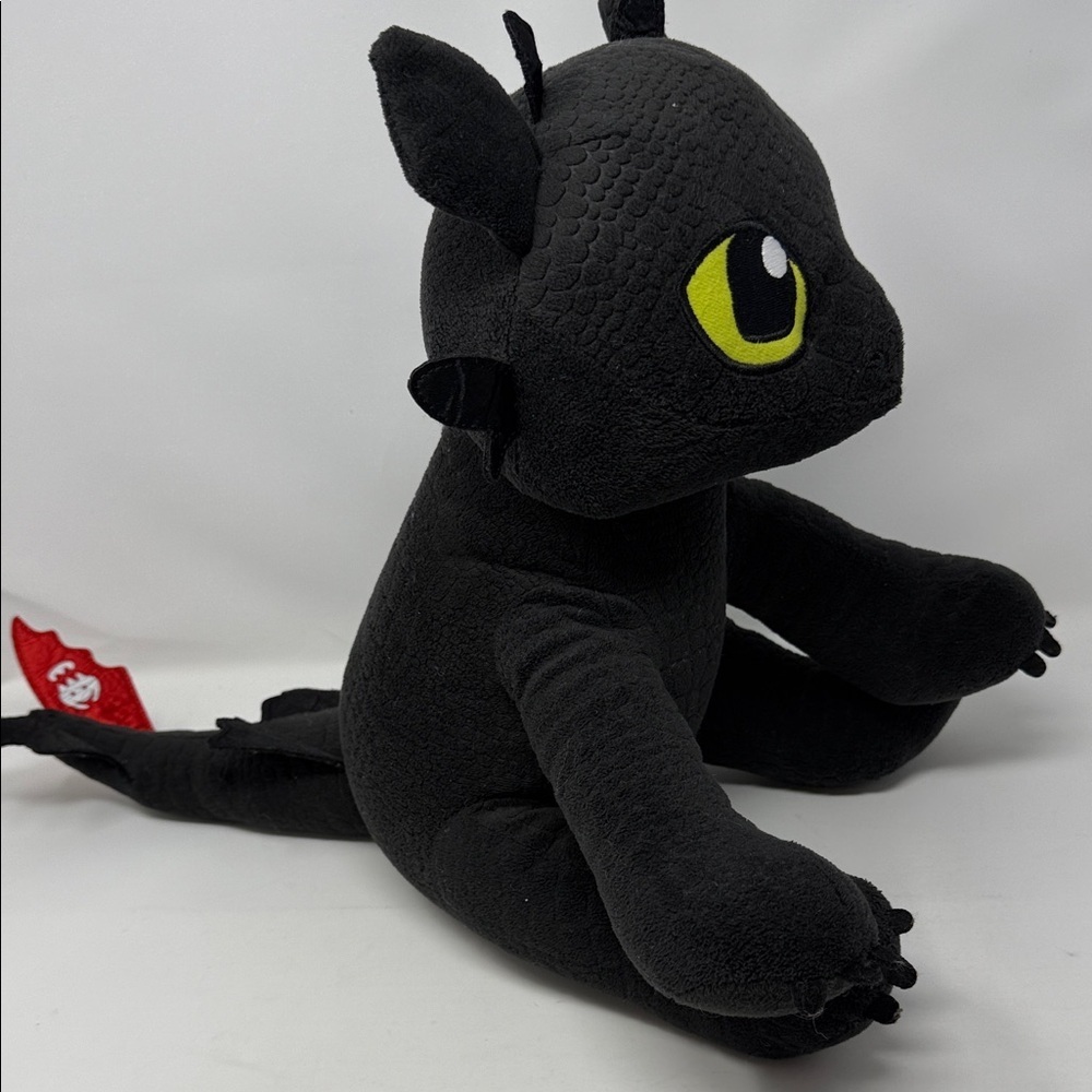 Toothless Plush Black Dragon “How to Train your Dragon” Dreamworks 13” - Picture 7 of 11